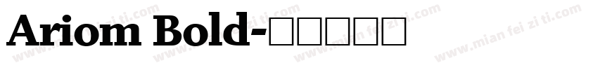 Ariom Bold字体转换